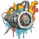  wired explosive bomb with wires and timer melting ice cube tattoo design idea