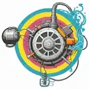 wired explosive bomb plastic explosive with detonator with wires and timer and numbers tattoo design idea