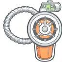 mushroom grenade wired explosive device or bomb and timer running tattoo design idea