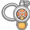 mushroom grenade wired explosive device or bomb and timer running tattoo design idea