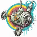  wired explosive bomb with wires and timer and numbers tattoo design idea