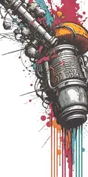 sophisticated mushroom explosives ticking time bomb grenade  tattoo design idea