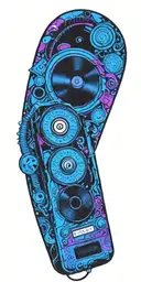 rock music bands speaker and old school dial phone tattoo design idea