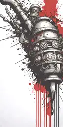 sophisticated mushroom explosives ticking time bomb grenade  tattoo design idea