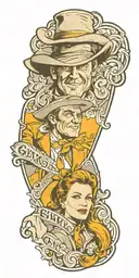 Gunsmoke television show Dodge city tattoo design idea