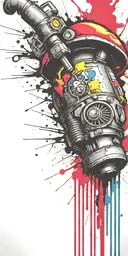 inconspicuous ticking time bomb mushroom grenade  tattoo design idea