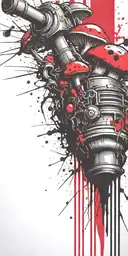 inconspicuous ticking time bomb mushroom grenade  tattoo design idea