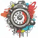  bomb with wires and timer  tattoo design idea