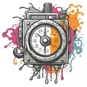  bomb with wires and timer melting ice cube tattoo design idea