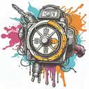  bomb with wires and timer melting ice cube tattoo design idea