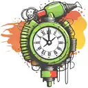  wired explosive device with wires and timer time running grenade tattoo design idea