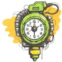  wired explosive device with wires and timer time running grenade tattoo design idea