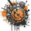 orange tattoo design idea