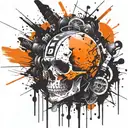 orange tattoo design idea