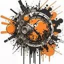 orange tattoo design idea