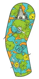 inconspicuous ticking time bomb explosion  tattoo design idea