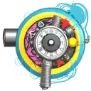 wired explosive bomb plastic explosive with detonator with wires and timer and numbers tattoo design idea