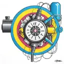 wired explosive bomb plastic explosive with detonator with wires and timer and numbers tattoo design idea