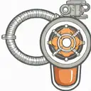 mushroom grenade wired explosive device or bomb and timer running tattoo design idea