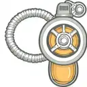 mushroom grenade wired explosive device or bomb and timer running tattoo design idea