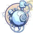  wired explosive bomb with wires and timer tattoo design idea