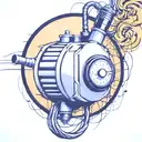  wired explosive bomb with wires and timer tattoo design idea