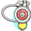 mushroom grenade wired explosive device or bomb and timer running tattoo design idea