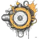 explosive device integrated circuitry and electricity tattoo design idea