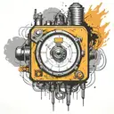 explosive device integrated circuitry and electricity tattoo design idea