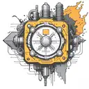 explosive device integrated circuitry and electricity tattoo design idea