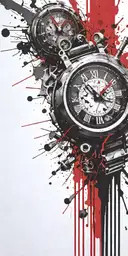 ticking time bomb  exploding tattoo design idea