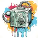  wired explosive bomb with wires and timer melting ice cube tattoo design idea
