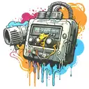  wired explosive bomb with wires and timer melting ice cube tattoo design idea