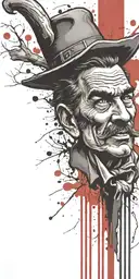 long branch saloon from the tv show gunsmoke on mushrooms  tattoo design idea