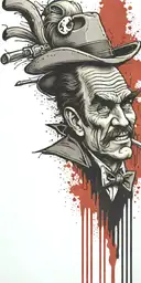 long branch saloon from the tv show gunsmoke on mushrooms  tattoo design idea