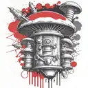  mushroom grenade mixed together symbolizing the client's tattoo design idea