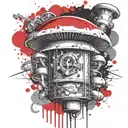  mushroom grenade mixed together symbolizing the client's tattoo design idea