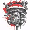  mushroom grenade mixed together symbolizing the client's tattoo design idea