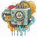  wired explosive bomb with wires and timer melting ice cube tattoo design idea