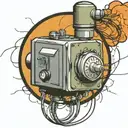  wired explosive bomb with wires and timer tattoo design idea