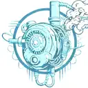  wired explosive bomb with wires and timer tattoo design idea