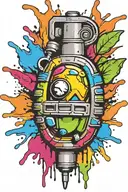 boomers grenade tattoo design idea