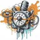  wired explosive bomb with wires and timer melting ice cube tattoo design idea