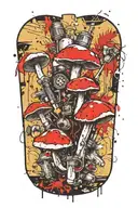 grenade mushroom explosive devices tattoo design idea