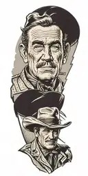 Gunsmoke television show Marshal Dillon  tattoo design idea