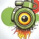 mushroom grenade wired explosive device or bomb and timer running tattoo design idea