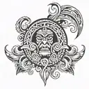 Philippine tribal patterns inspired tattoo design idea