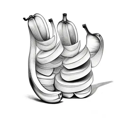 three bananas symbolizing Brotherhood  tattoo design idea