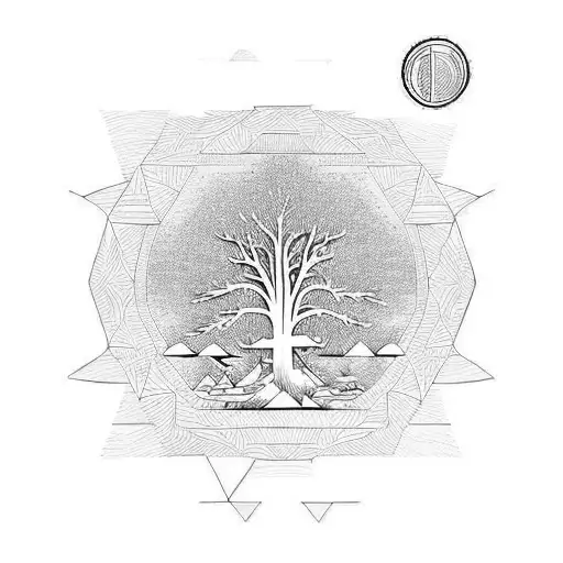 Persian Cypress  tattoo design idea