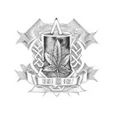 Irish republic smoking weed  tattoo design idea